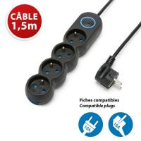  BLOC 4 PRISES 2P+T 16A + INTER 