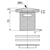  BONDE LAVABO DESIGN QUICK CLAC 