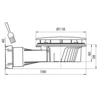  BONDE DOUCHE EXTRA PLATE D90 