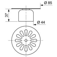  GRILLE BONDE DOUCHE D85 