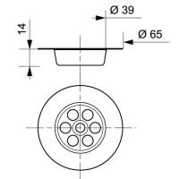  SP9230 GRILLE RONDE CREUSE 